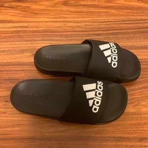 Adidas slides size 5 black